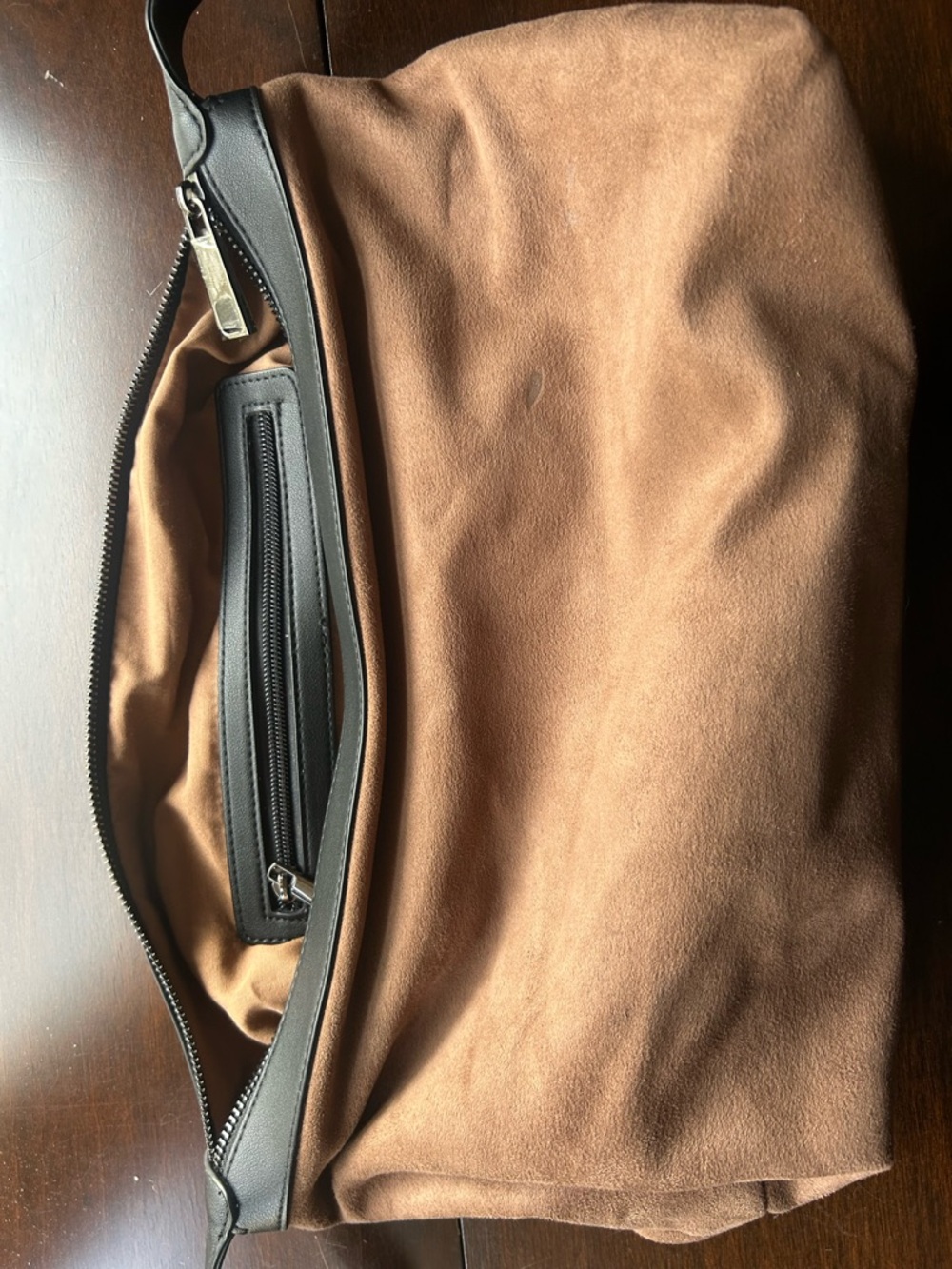 Sondra Roberts Squared Vegan Leather Black Bag with Silver hardware. - Picture 7 of 16